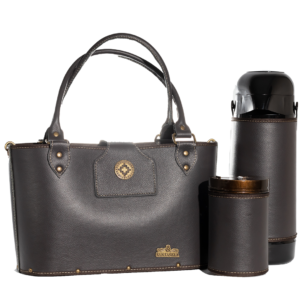 Kit Luxo Couro Café