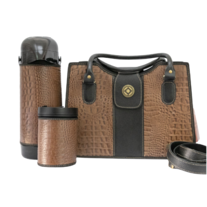 Kit Leva Mate Supreme-Croco Marrom Claro